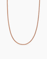 Box Chain Necklace in 18K Rose Gold, 2.7mm